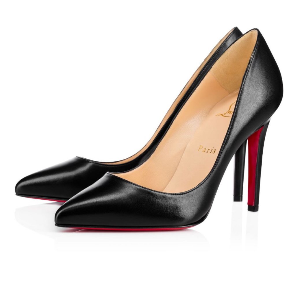 Christian Louboutin Pigalle 100 Nappa Shiny Black Heels Sz 40